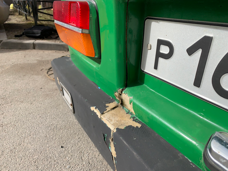 Here’s a close up of the fiberglass used to build the Faux Lada. Entry-level Eastern Bloc car freaks should recognize that the tail light is lifted from a VAZ 2103.